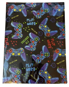 Gaming Wrapping Paper 3 Large Sheets 27”x39.4” Per Sheet New - Picture 1 of 5