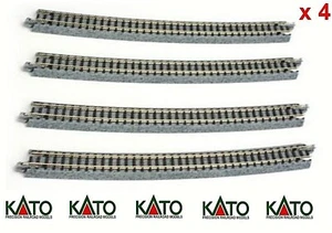 KATO 20-110 N.4 BINARI a CURVI con MASSICCIATA 45° mm.282 RADIUS R282 SCALA-N - Imagen 1 de 5