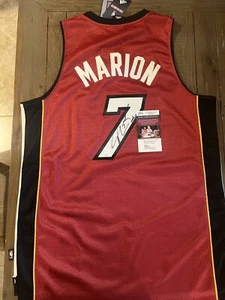 Shawn Marion Signed The Matrix Adidas Swingman Miami Heat Red Jersey JSA - Picture 1 of 8