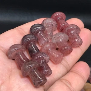 10pcs natural Strawberry cryst Mushroom Quartz Crystal Reiki healing gem - Imagen 1 de 10