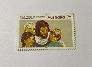 Rare - 1972 Australia Jesus Friend of Children 7 Cents Stamp Mint Never Hinged - Picture 1 of 21