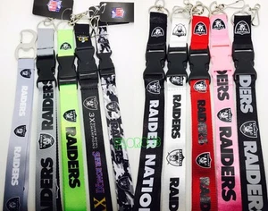 NFL Las Vegas Raiders keychain Lanyard - Pick Your Color! - Picture 1 of 45