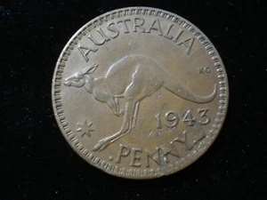 Australian 1943 Penny Planchet Flaw Error Coin - Picture 1 of 3