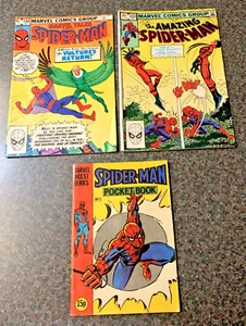 Lot x 3 Bronze era Early 1980s Spiderman Marvel Comics - Imagen 1 de 21