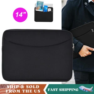 Laptop Sleeve Case 13" 14" Pouch Cover for MacBook Air Pro Dell HP Carrying Bag  - Picture 1 of 8