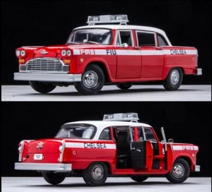 SunStar 1/18 Checker Chelsea fire engine Taxicab Diecast Model Car Gifts Display - Picture 1 of 12