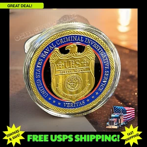 US NAVY NCIS Challenge Coin CRIMINAL INVESTIGATION SERVICE NCIS USN - Picture 1 of 10