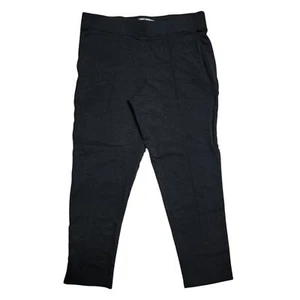Kirkland Signature Ponte Knit Pants Womens Sz L Charcoal Gray Pull On Ankle Wool - Bild 1 von 6