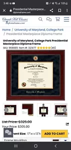 Clase Church Hill. Marco de diploma de obra maestra presidencial de la Universidad de MARYLAND - Imagen 1 de 18