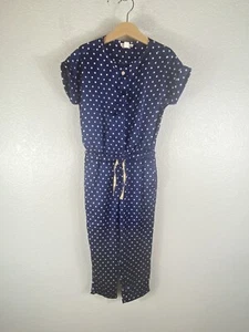 Crewcuts JCrew Kids Girls Size 7 Polkadot Romper Navy White Romper - Picture 1 of 10