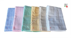 SET SPUGNE BAGNO VISO + OSPITE 100% SPUGNA CON INSERTO IN TELA AIDA PER RICAMARE - Foto 1 di 5