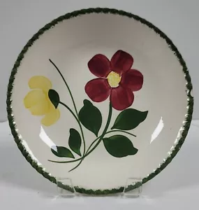 Blue Ridge Southern Potteries ~ Betty ~ 8" Coupe Suppenschüssel ~ rot gelbe Blumen - Bild 1 von 8