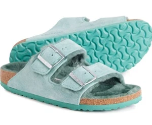 Birkenstock Made in Germany Arizona Beryl Lined Suede Sandals 36 US 5-5.5 - Picture 1 of 5