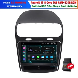 Unidad de cabeza de radio DAB estéreo para automóvil CarPlay Android de 9" para Fiat Freemont 2012-2020 - Imagen 1 de 24