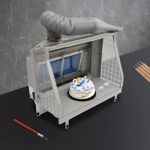 Airbrush Spray Booth Dual-filter Portable Hobby Airbrush Paint Spray Booth W/led - Picture 1 of 17