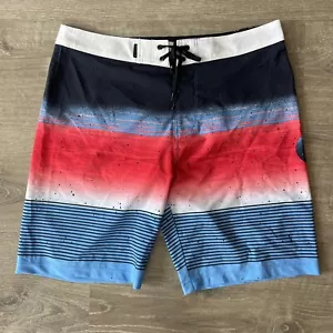Men's Hurley Phantom Overspray 20" Board Shorts Size 32” Red White Blue - Picture 1 of 4