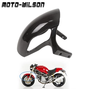 For Ducati Monster 620 695 750 900 1000 Carbon Fiber Front Fender Cover Gloss - Picture 1 of 12