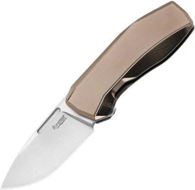 LionSTEEL N.ONE Framelock Bronze Titanium Folding MagnaCut Pocket Knife N1BR - Image 1 of 2