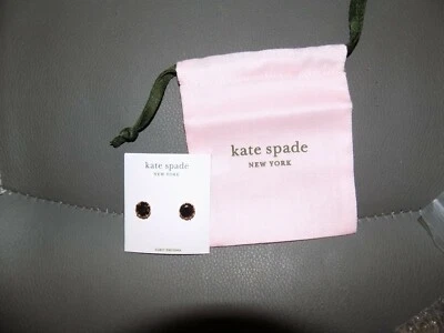  Kate Spade New York® Save the Date Pavé That Sparkle Round Earrings JET NEW  - Image 1 of 4