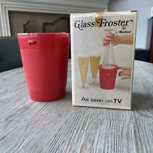 Vintage Red GLASS FROSTER by Ronco- As Seen on TV in 1975, in Original Box - Imagen 1 de 7