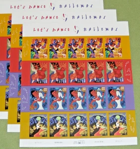 Three Sheets x 20 = 60 of LET'S DANCE BAILEMOS 37¢ US Stamps. USA Sc # 3939-3942 - Picture 1 of 7