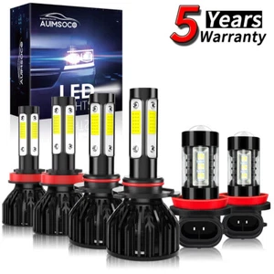 For Chevrolet Equinox 2010-2018 Combo 6x 9005+H11+H11 LED Headlight Bulbs White - Picture 1 of 17