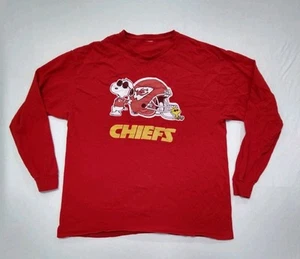 Vintage Kansas City Chiefs Shirt Erwachsene Large Snoopy Woodstock Fußball Fan Ausrüstung - Bild 1 von 5