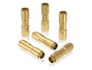 6 PZ 1/4 ottone DOT raccordo linea aria unione dritta raccordi collegamento rapido 1/4 - Foto 1 di 7