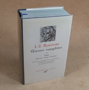 LA PLEIADE: J.J. ROUSSEAU - KOMPLETTE WERKE 4 EMILE MORALISCHE BILDUNG / 1969 - Bild 1 von 4