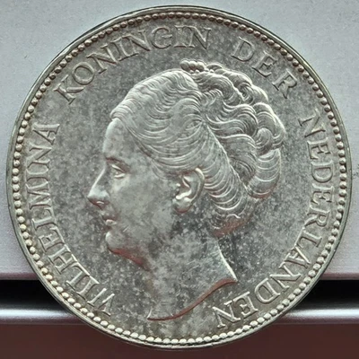 Moneda de plata de 1 florín Holanda 1939  Foto 1 de 2