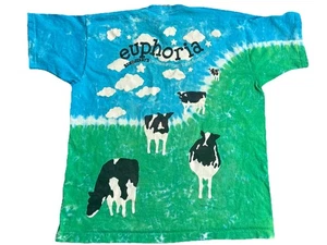 BEN & JERRY's Vintage Euphoria Cow Tie Dye T-Shirt, Gr. XXL, Liquid Blue - Bild 1 von 4