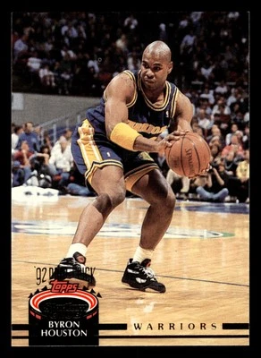 Byron Houston 1992-93 Stadium Club #350 Golden State Warriors - Image 1 of 2