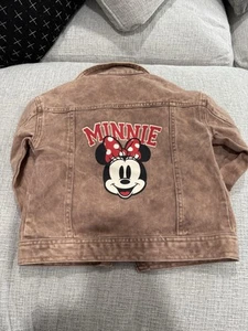 Minnie Mouse Baby and Toddler Girls' Graphic Denim Jacket, Sizes 4T - Picture 1 of 3