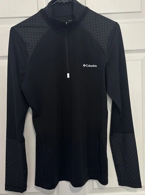 Женский пуловер Columbia Omni-Wick M черный 1/4 на молнии с длинным рукавом спортивная одежда топ - Изображение 1 из 4