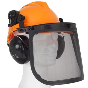 Forstschutzhelm Forsthelm Schutzhelm Helm Visier & Gehörschutz orange TRUTZHOLM - Bild 1 von 8