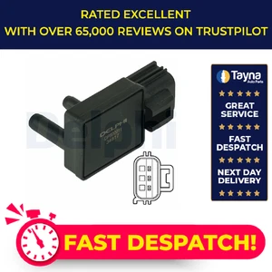 Exhaust Pressure Sensor fits VOLVO S60 Mk2 2.0D 2.4D 10 to 18 Delphi 30713750 - Picture 1 of 7