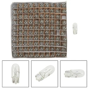 100X/Set 194 Clear Wedge Incandescent Instrument Panel Light Lamp Bulbs 3W - Picture 1 of 14