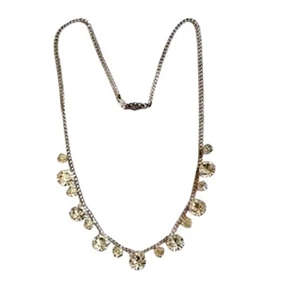 Vintage Regal Chaton Kristall Choker Halskette Flapper Art Deco Halsband Sterlingsilber - Bild 1 von 4