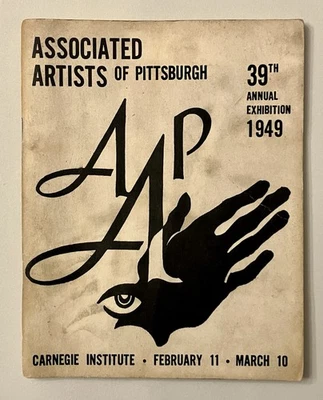Andy Warhol second ever exhibition catalog 1949 Assoc Artists of Pittsburgh rare - Image 1 of 4