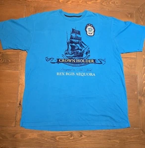 Crown Holder Shirt 3XL , Blue, Rhinestones, front Patch, rear Medalion Rex Rgis - Picture 1 of 10