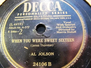 AL JOLSON World's Greatest Entertainer Waiting for Robert E Lee DECCA A-575 - Bild 1 von 2