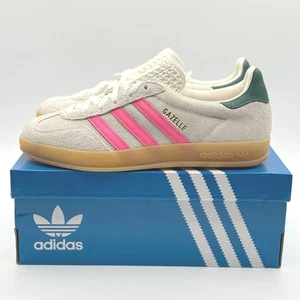 Adidas Gazelle Interior Off White/Rosa Lúcido/Goma Talla 9 Mujer Tenis JQ1096 NUEVO - Imagen 1 de 9