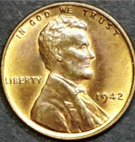 1942 Abraham Lincoln Wheat Copper Penny. No Mint Mark Cover