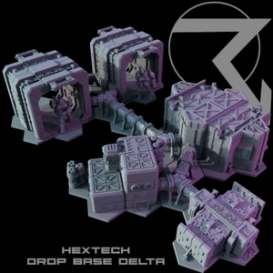 HEXTECH Drop Base Delta 6mm Scale Terrain for Tabletop Wargames - Picture 1 of 20