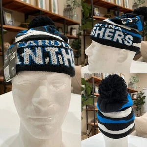 Carolina Panthers New Era Knit Pom Beanie Hat 2014 NFL On Field 100% AUTHENTIC - Picture 1 of 11