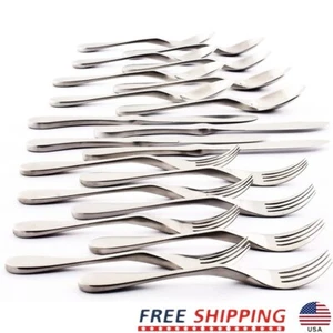 20 teiliges Edelstahl Utensilien Set Ergonomisch Besteck Gabel Löffel Messer Langlebig - Bild 1 von 10
