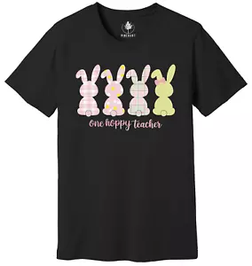 One Hoppy Teacher Shirt, Easter Shirt, Easter Teacher Shirt, Bunny Shirt - Picture 1 of 3