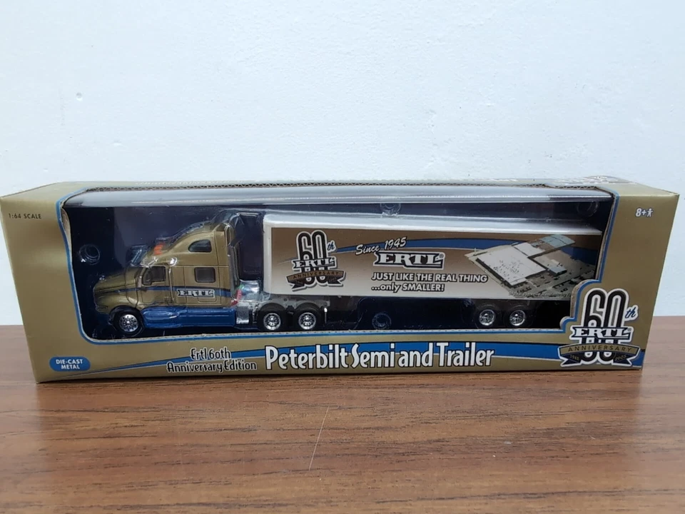 1/64 ERTL 60th Anniversary Edition Peterbilt Semi and Trailer