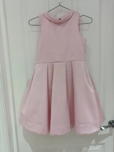 NEXT SIGNATURE Baby Pink Retro 60s Dress AGE 9 Bridesmaid Flower Girl Full Skirt - Picture 1 of 12