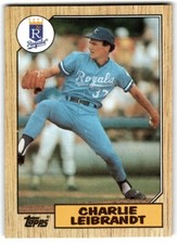 1987 Topps Baseball Cards Charlie Leibrandt Kansas City Royals #223